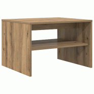 VidaXL Table basse Chêne artisanal 60 x 50 x 40 cm Bois d'ingénierie Modèle Atlas Office Vintage - 8000275