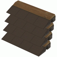 WellHome Combi-Wood - Lot de 4 finitions pour dalles de sol en bois de pin 39x19,5x6 cm, finition femelle - marron PK3662