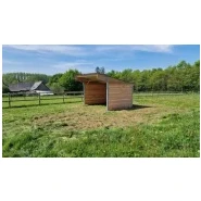 Abri de prairie poteaux métal - ABR014 - Bois Douglas et structure acier galvanisé_0