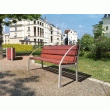 Banc public Silaos 2 ou 3 places - Bois et Métal - Structure en acier - Assise et dossier en chêne Banc public Silaos 2 ou 3 places - Bois et Métal - Structure en acier - Assise et dossier en chêne