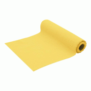 Chemin de table coton lavé jaune 30cm x 5m