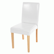 Décoshop26 - Chaise de salle à manger cuisine en synthétique blanc pieds en bois clair design moderne 04_0002338 - blanc 3000271232695 Décoshop26 - Chaise de salle à manger cuisine en synthétique blanc pieds en bois clair design moderne 04_0002338 - blanc 3000271232695