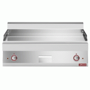 Diamond - Plaque de cuisson électrique EXTRA-LARGE, surface  lisse, chromé - réf. E65/PLCD10T-230V/3-N - gris inox AKS-E65/PLCD10T-230V/3-N