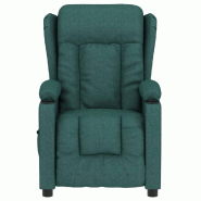 Fauteuil inclinable électrique Vert foncé Tissu Modèle Elveline - 8720286939413