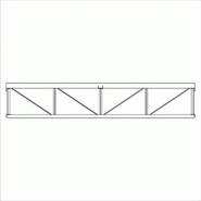 Ferme lg 2,44 - ht 0,40 m acier galvanisé Ferme lg 2,44 - ht 0,40 m acier galvanisé