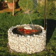 Gabions décoratifs barbecue circulaire gabion