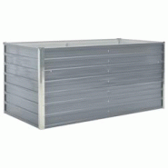 Helloshop26 - Jardinière lit surélevé plantes fleurs jardin 160 x 80 x 77 cm gris acier galvanisé 02_0000797 - 3000071301539 Helloshop26 - Jardinière lit surélevé plantes fleurs jardin 160 x 80 x 77 cm gris acier galvanisé 02_0000797 - 3000071301539