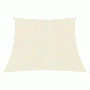 Helloshop26 - Voile d'ombrage 160 g/m² 3/4 x 3 m crème PEHD 02_0009079 - 3000485724634
