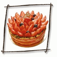 Dessert pâtissier - suprème lavany à la fraise