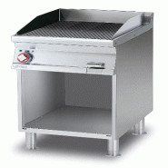 Redcook Friteuse électrique chromée avec compartiment ouvert, approuvée par MOCA. Structure en acier inoxydable. Dimensions 60x70,5 h 90 cm. Modèl