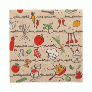 Serviettes, 3 plis pliage ¼ 33 x 33 cm naturel "Enjoy your meal" (200 unités) PAPSTAR - marron papier 89806