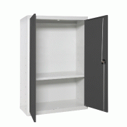 SimonRack Armoire à dossiers, armoire polyvalente, armoire de rangement en acier, 1 niveau, portes doubles, serrure - Simonlocker - blanc métal 8425