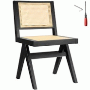 TecTake GmbH tectake Chaise en bois avec cannage viennois design rétro noir - 405893 - beige Bois massif 405893 TecTake GmbH tectake Chaise en bois avec cannage viennois design rétro noir - 405893 - beige Bois massif 405893