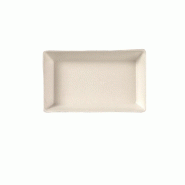 Assiette Quartz bagasse blanche 10x6x1,6cm - par 400