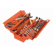 Caisse à outils métallique avec 69 outils à usage général - 3149-ORTS1