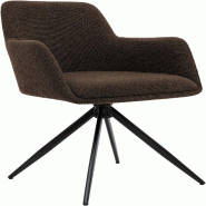CLP Chaise de salle à manger Olema en tissu bouclette Tissu HBT: 82x56x58 cm Marron - marron textile 327675