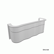 Comptoir d'accueil 3 postes Wave - MDD - Gris mat, 356_0