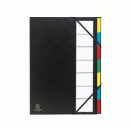 Exacompta Lot de 6 Trieur extensible ORDONATOR, 7 compartiments, coloris noir - noir 55321E