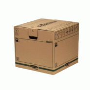 Fellowes Lot de 5 Carton de déménagement Bankers Box SmoothMove, 85 litres / 50 kg, en carton recyclé naturel - 0043859607044