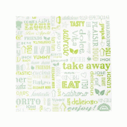 Feuille ingraissable pour burger Parole vert 31x31cm - par 1000