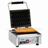 Gaufrier inox simple 2 gaufres épis 1600 W, 220 V - MONO
