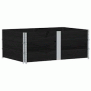 Helloshop26 - Jardinière bac lit surélevé plantes fleurs terrasse jardin 150 x 100 cm bois massif de pin noir 02_0037425 - 3000217849567 Helloshop26 - Jardinière bac lit surélevé plantes fleurs terrasse jardin 150 x 100 cm bois massif de pin noir 02_0037425 - 3000217849567
