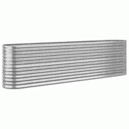 Helloshop26 - Jardinière bac lit surélevé plantes fleurs terrasse jardin de jardin acier enduit de poudre argenté Argent 02_0039698 - 3000218542412 Helloshop26 - Jardinière bac lit surélevé plantes fleurs terrasse jardin de jardin acier enduit de poudre argenté Argent 02_0039698 - 3000218542412