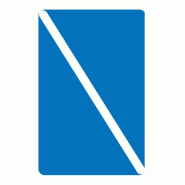 Panneau E11 - Fin d'une interdiction ou d'une obligation - fluvial