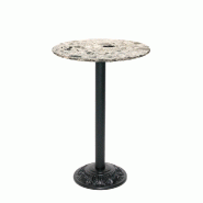 RestooTab - Mange-debout Versailles Ø50cm décor terrazzo cepp - gris fonte TB-VRSFF-R50M-CEPP