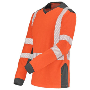 T-shirt manches longues fluo safe xp hv orange/bleu marine t1/s - CEPOVETT - 22-9t85-404-1/s - 845388_0