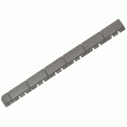 ArtPlast - Finition de dalle, finition femelle 60x6x1,3 cm, effet drainage, gris clair - Collection MARTE - gris plastique polypropylène ZA1964