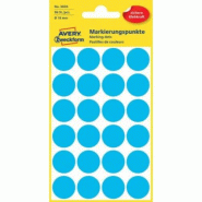 AVERY Etui de 96 pastilles adhésives, diamètre 18 mm, coloris bleu (4 feuilles / cdt) - 4008705030052