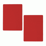 Benetton - Lot de 2 Draps-Housses 200x200cm + 30cm pour lit de 2m couleur Rouge Rainbow - rouge PK7611