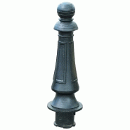 Borne fonte Alsace - classique et incontournable - fonte ductile noire mate antirouille - option amovible avec fourreau Borne fonte Alsace - classique et incontournable - fonte ductile noire mate antirouille - option amovible avec fourreau