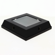 Cloche à fromage noire carrée 25x25 - Cloche à fromage noire carrée 25x25 -