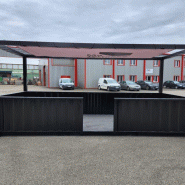 Container Terrasse Mobile à Bâche - 20 Pieds - Solution Modulable et Élégante