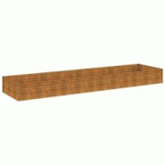 Helloshop26 - Jardinière bac lit surélevé plantes fleurs terrasse jardin de jardin 387 x 100 x 36 cm acier corten marron 02_0039444 - 3000218489212 Helloshop26 - Jardinière bac lit surélevé plantes fleurs terrasse jardin de jardin 387 x 100 x 36 cm acier corten marron 02_0039444 - 3000218489212