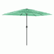 Helloshop26 - Parasol de jardin avec mât en acier robuste 300 x 200 x 250 cm protection UV ambiance extérieure en polyester vert 02_0056390 - vert a