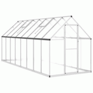 Helloshop26 - Serre tente abri plante fleur légumes avec cadre de base argenté 445 x 169 x 195 cm aluminium Argent 02_0044525 - 3000220197372 Helloshop26 - Serre tente abri plante fleur légumes avec cadre de base argenté 445 x 169 x 195 cm aluminium Argent 02_0044525 - 3000220197372