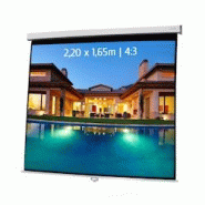 KIMEX Ecran de projection manuel 2,20 x 1,65m - Format 4:3 - 3700685400993 KIMEX Ecran de projection manuel 2,20 x 1,65m - Format 4:3 - 3700685400993