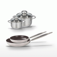 Lot Poêles 28/32 cm & Faitouts 12/16 cm Elo Bistro Line - noir 3176239986037