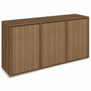 Meuble Vertigo T01 6 tiroirs à l'anglaise MDF naturel et olivier 180x47x93cm Meuble Vertigo T01 6 tiroirs à l'anglaise MDF naturel et olivier 180x47x93cm