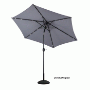 Parasol alu avec éclairage led solaire - 2,7 m - anthracite