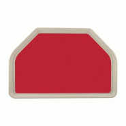 Plateau de service en polyester Trapèze GN rouge - 375 x 325 x 50 mm - ROLTEX - 0615402136051