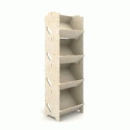 Présentoir bois IZZIBOX© en contreplaqué de pin - 4 modules emboitables