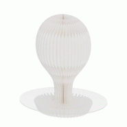 Tête Carton Plié avec Plateau Blanc Ø18 H30 cm