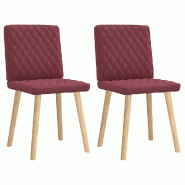 VidaXL Chaises à manger lot de 2 rouge bordeaux tissu Modèle Yalina - 4101124