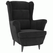 VidaXL Fauteuil noir velours Modèle Belvelis - 324065