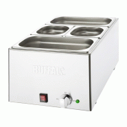 Bain-marie électrique - 2 bacs GN 1/3 et 2 bacs GN 1/6 inclus | Buffalo