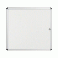 Bi-office Vitrine magnétique d'intérieur avec porte en acrylique et cadre en aluminium avec serrure, 720 x 674 mm - 6x A4 - blanc acier VT620109150